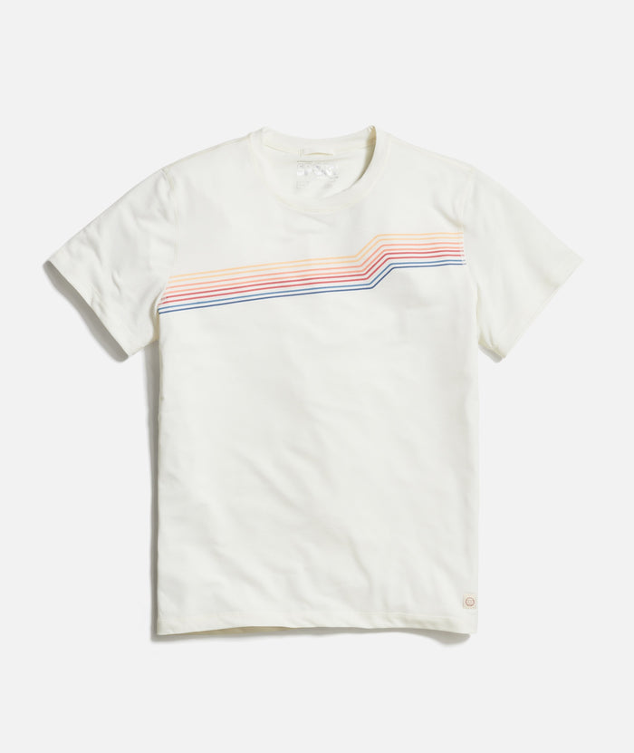 Wholesale,Marine Layer, Marine Layer White Sunset Stripe Air Crew Graphic Tee, White, Medium-42-TagMLarge-45-TagLExtra Extra Large-51-TagXXLSmall-39-TagSExtra Large-48-TagXL