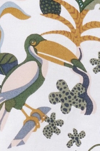 Wholesale,Bonobos, Bonobos White with Multi Tropical/Toucan Print Slim Fit Shirt, White, Medium-42-TagM