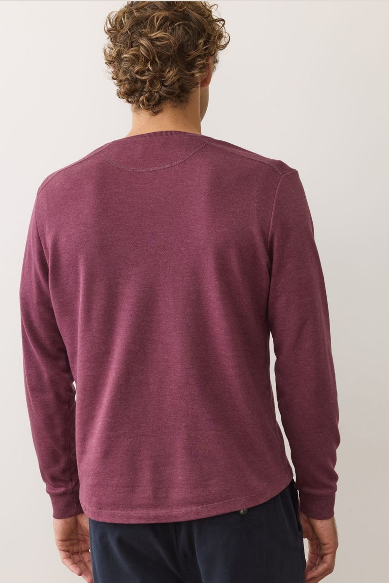 Wholesale,Marine Layer, Marine Layer Fig Stretch Henley, Purple, Small-41-TagSMedium-44-TagMLarge-47-TagLExtra Large-50-TagXLExtra Extra Large-52-TagXXL