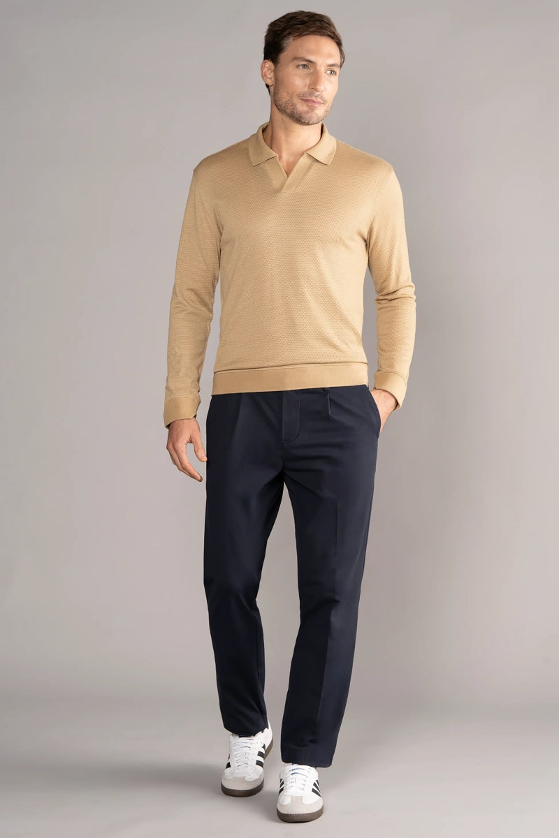 Wholesale,Twillory, Twillory Camel Performance Knit Sweater Polo, Tan, Small-40-TagS