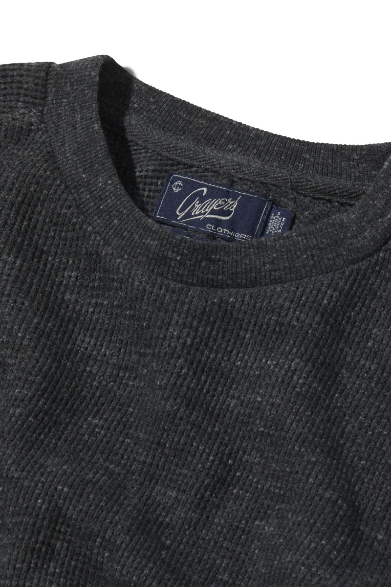Faire,Grayers, Grayers Charcoal Waffle Crewneck Tee, Grey, Extra Extra Large-52-TagXXL
