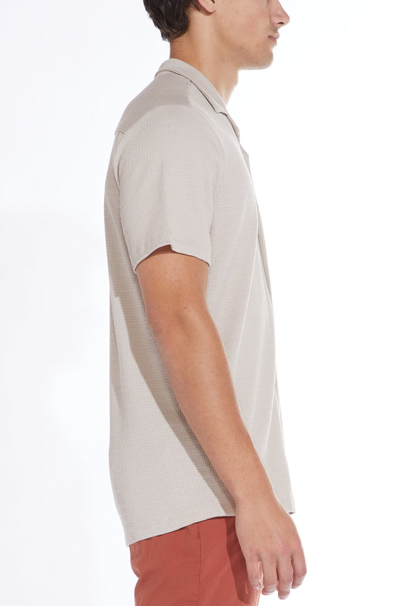 Wholesale,Civil Society, Civil Society Tan Striped Matelassé Knit Shirt, Tan, Medium-43-TagMLarge-45-TagLExtra Large-47-TagXL