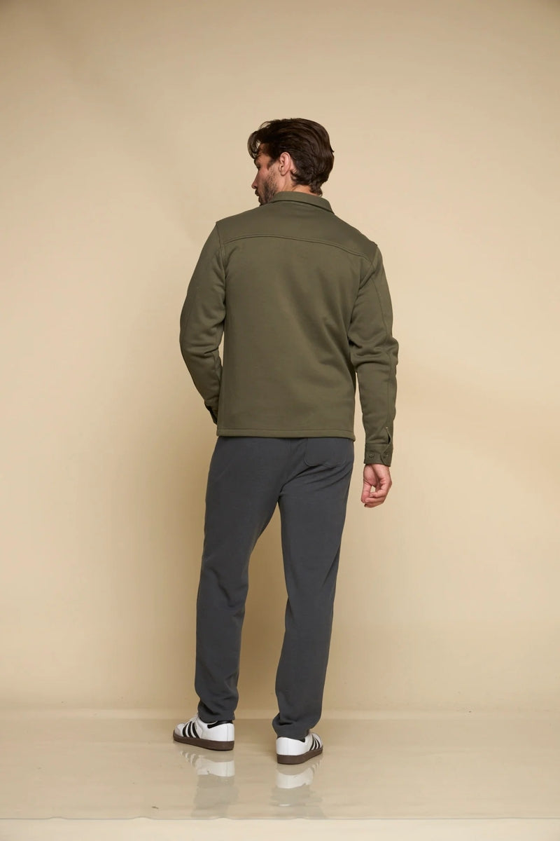 Wholesale,Fundamental Coast, Fundamental Coast Olive Military-inspired Fleece Shacket, Green, Large-48-TagL