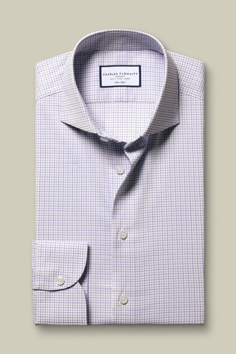Wholesale,Charles Tyrwhitt, Charles Tyrwhitt Lilac Performance Check Shirt, Purple, Medium-44-Tag16Extra Large-48-Tag17Small-40-Tag15Large-46-Tag16.5