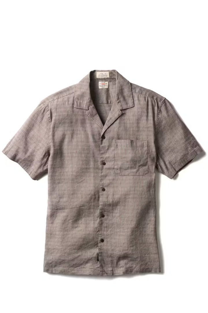 Wholesale,Faherty, Faherty Burgundy Wood Check Camp Shirt, Red, Large-46-TagL