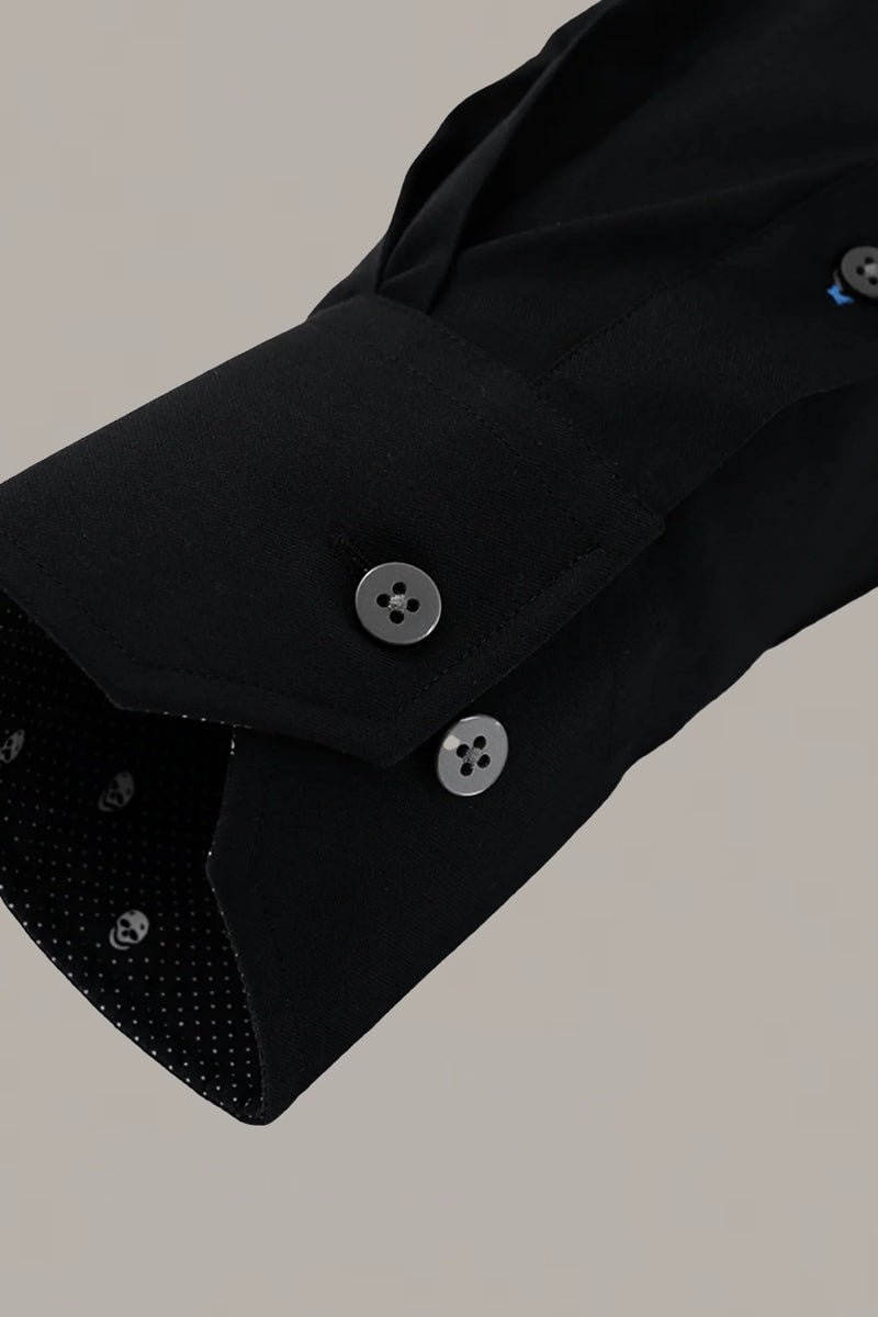 Wholesale,Twillory, Twillory Black Skull Contrast Non-Iron Performance Shirt, Black, Extra Small-40-Tag14.5