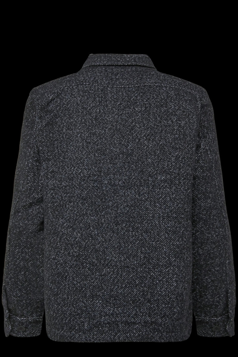 Wholesale,Solid, Solid Black Wool Blend Textured Shacket, Black, Medium-45-TagMLarge-47-TagLExtra Large-50-TagXL