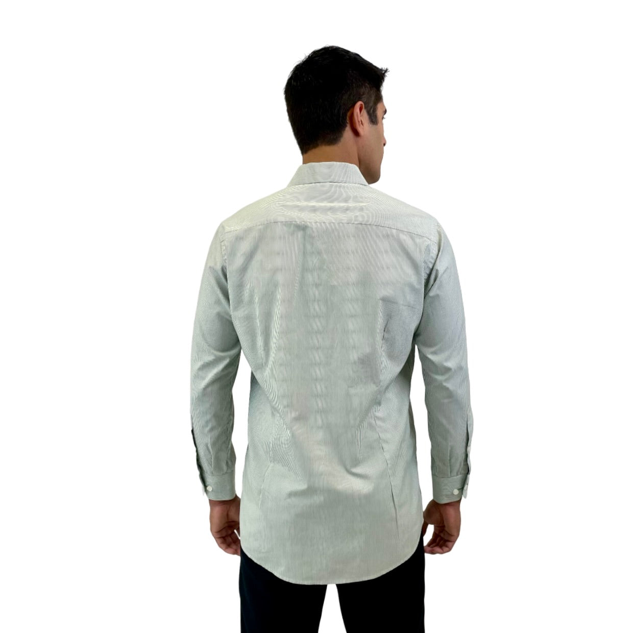 The RealReal,Eton, Eton Green Pinstripe Button Up Shirt, Green, Large-45-TagL