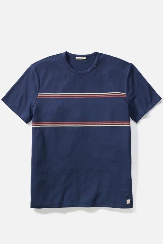 Wholesale,Marine Layer, Marine Layer Navy Jacquard Sunset Stripe Tee, Blue, Extra Extra Large-52-TagXXL