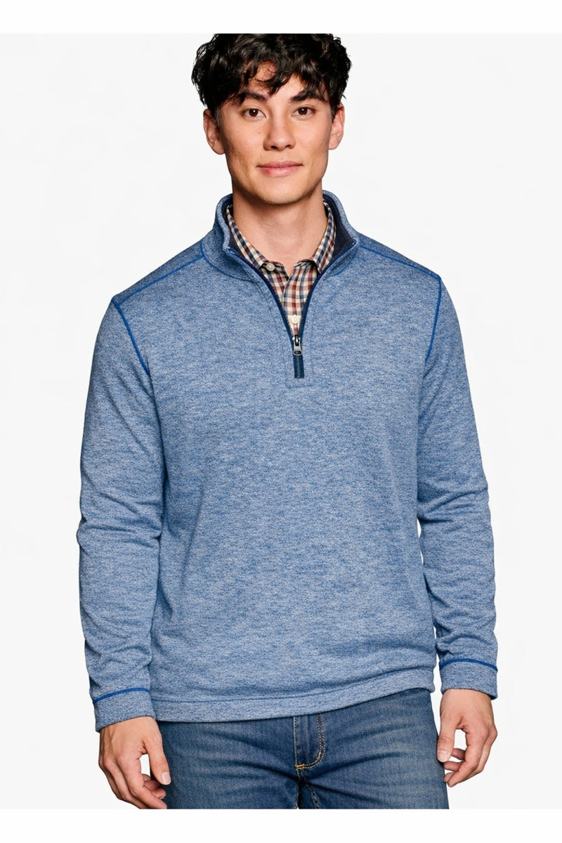 Wholesale,Johnston & Murphy, Johnston & Murphy Navy Reversible Performance Qtr Zip, Blue, Extra Extra Large-52-TagXXL