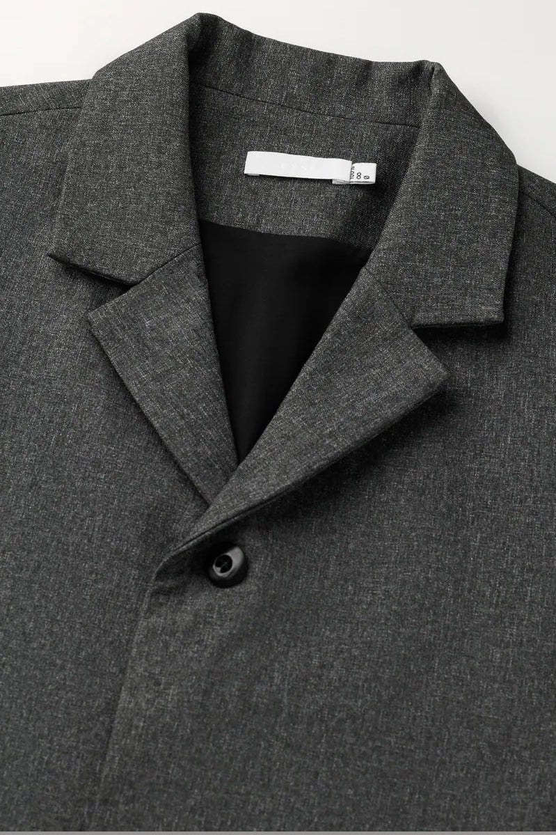 Direct From Brand,FYNE, FYNE Dark Grey Water-Repellent Casual Blazer, Grey, Extra Large-49-TagXL
