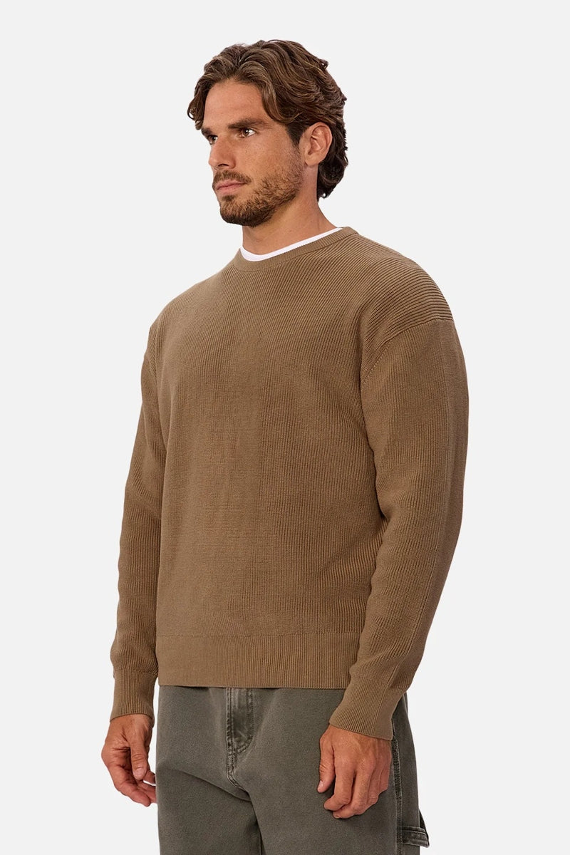 Wholesale,INDUSTRIE AUSTRALIA, INDUSTRIE AUSTRALIA Tan Crewneck Sweater, Tan, Medium-46-TagMLarge-48-TagL