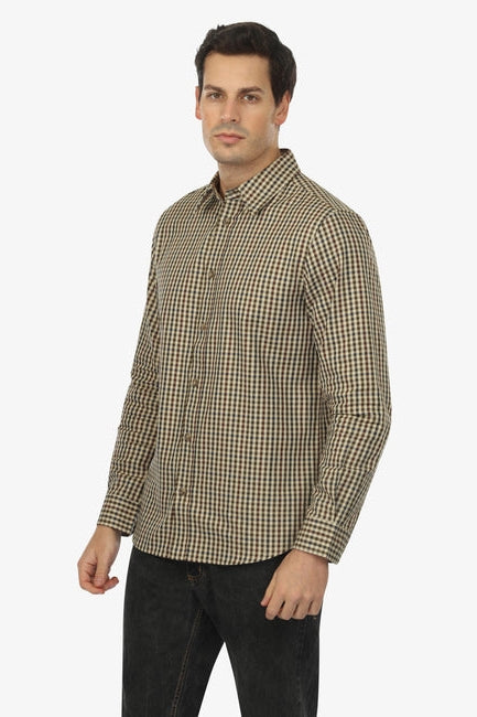 Vustra Olive/Beige Mammoth Woods Plaid Organic Cotton Shirt