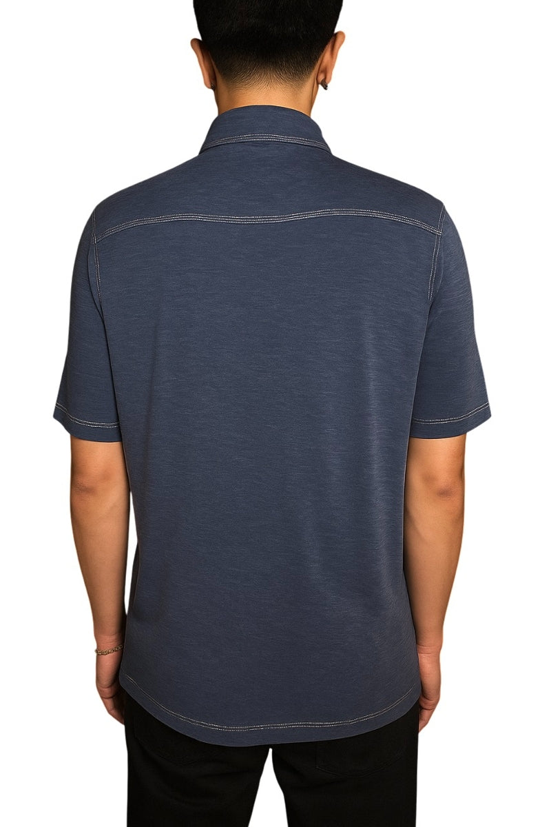 Wholesale,Nicoby Age of Wisdom, Nicoby Age of Wisdom Navy Slub Polynosic Polo, Blue, Large-44-TagLExtra Large-48-TagXLSmall-40-TagS