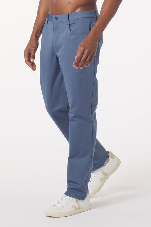 Glyder Washed Blue Warp Knit Chino Pant