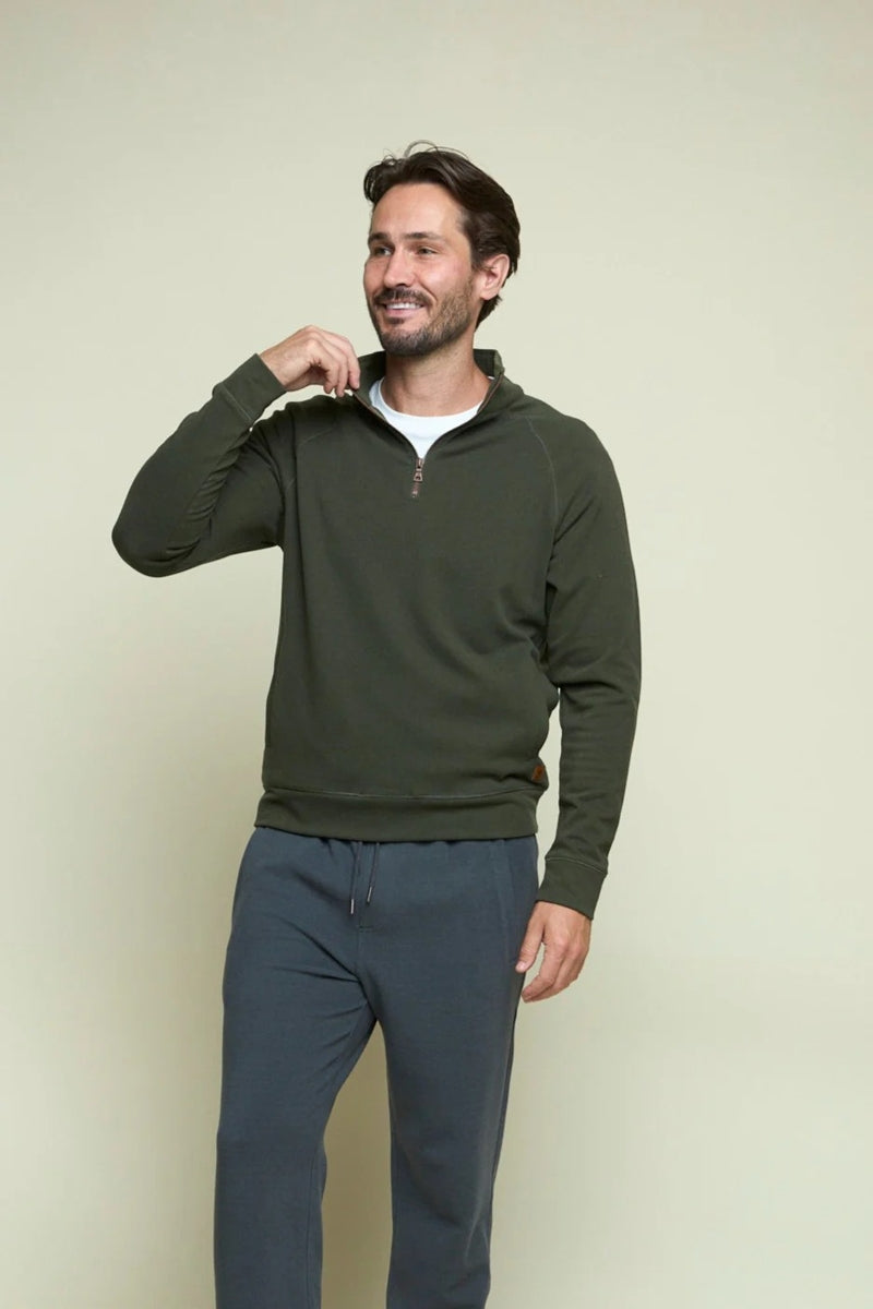 Wholesale,Fundamental Coast, Fundamental Coast Olive Soft Qtr Zip, Green, Extra Extra Large-52-TagXXL