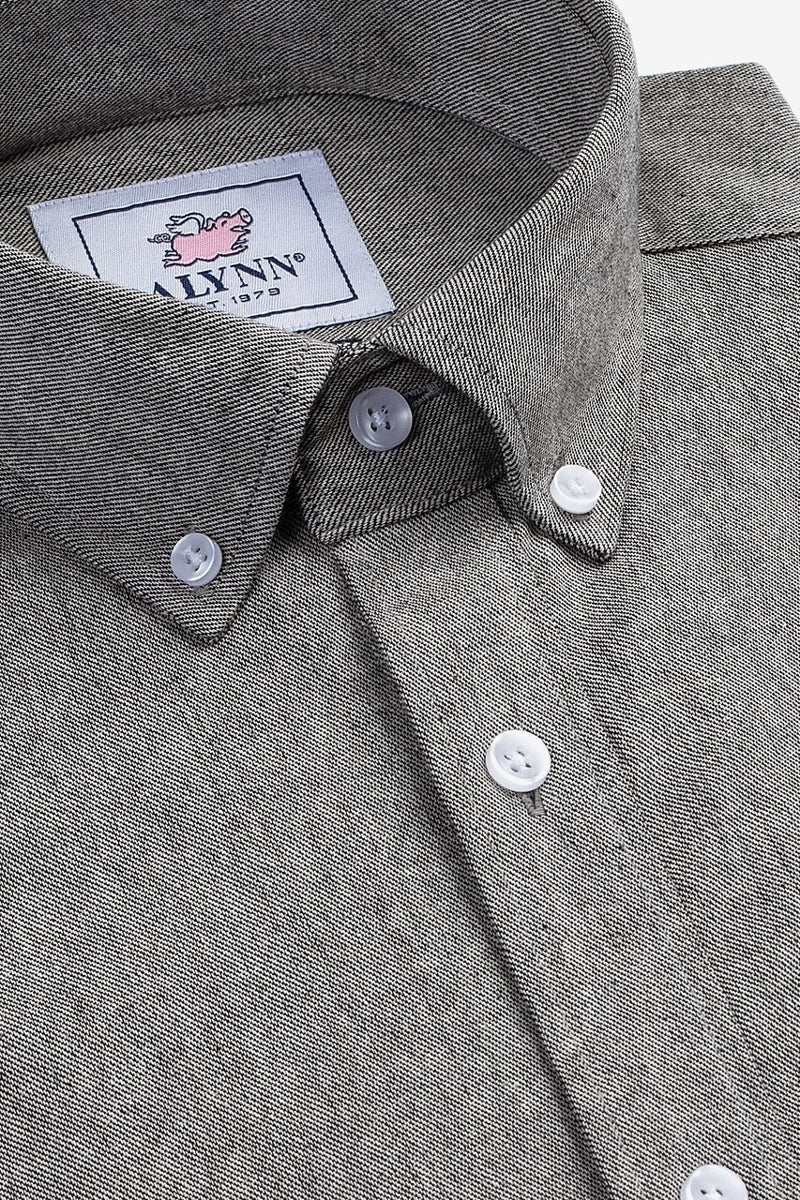 Wholesale,Alynn, Alynn Black Sturdy Twill Brushed Flannel Shirt, Grey, Medium-44-TagM