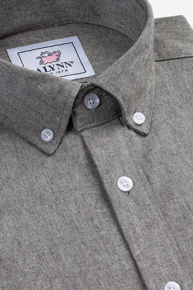 Wholesale,Alynn, Alynn Black Sturdy Twill Brushed Flannel Shirt, Grey, Large-48-TagL