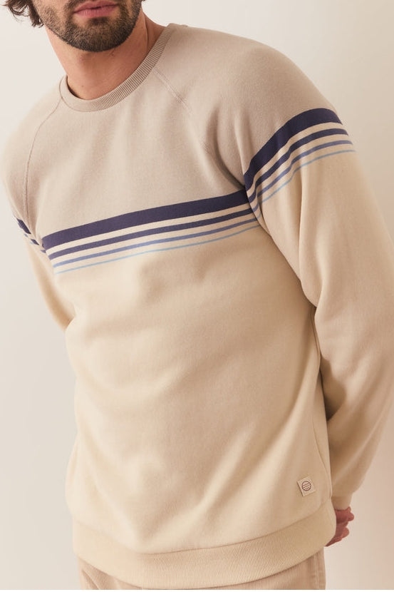 Wholesale,Marine Layer, Marine Layer Stone/Fog Cloud 9 Fleece Sweatshirt, Tan, Small-40-TagSMedium-43-TagMLarge-45-TagL