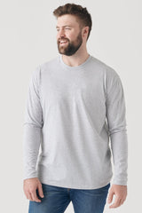 True Classic Light Heather Grey Long Sleeve T-Shirt