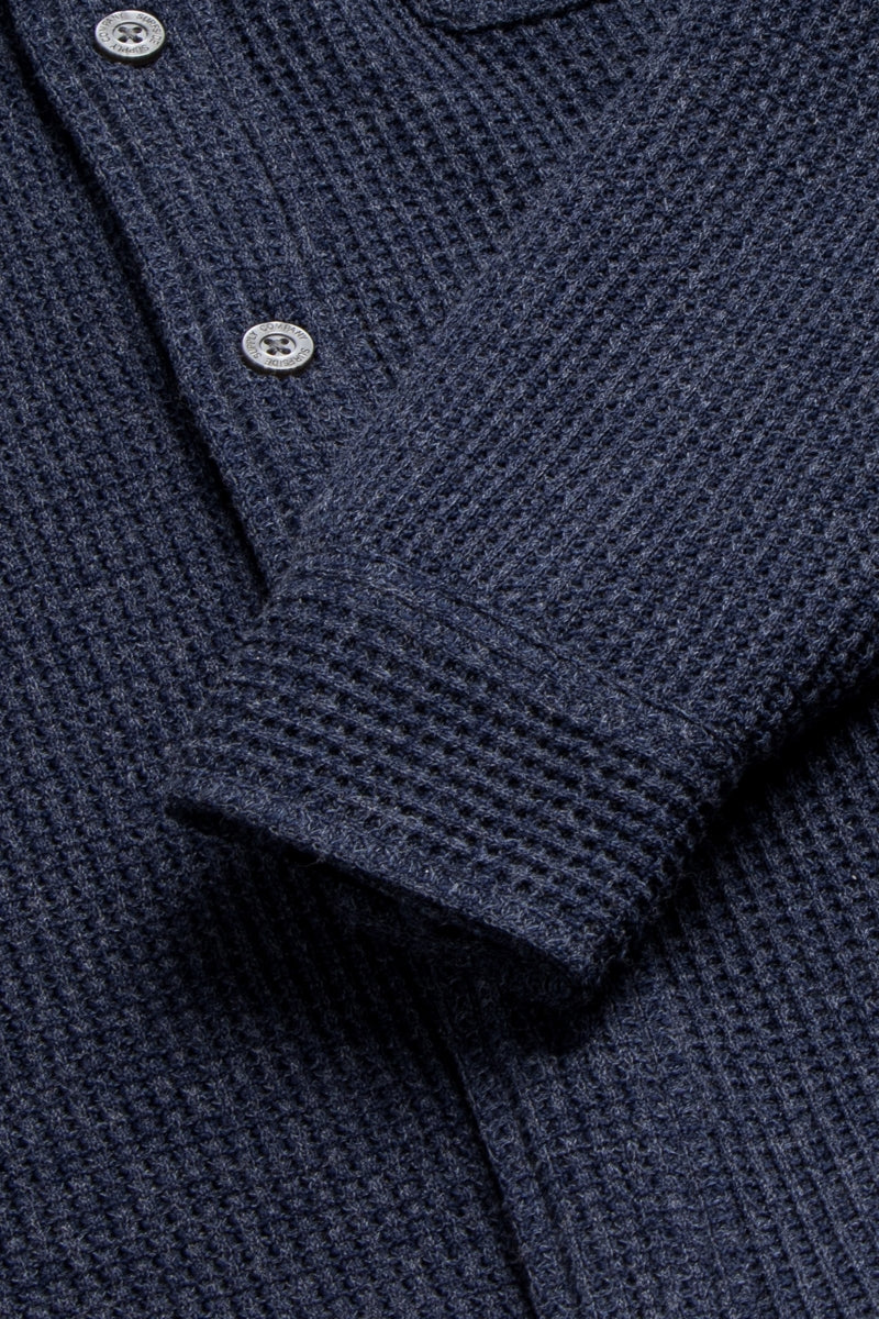 Wholesale,Surfside Supply, Surfside Supply Navy Heather Waffle Fleece Overshirt, Blue, Small-44-TagSMedium-46-TagMLarge-49-TagLExtra Large-52-TagXL