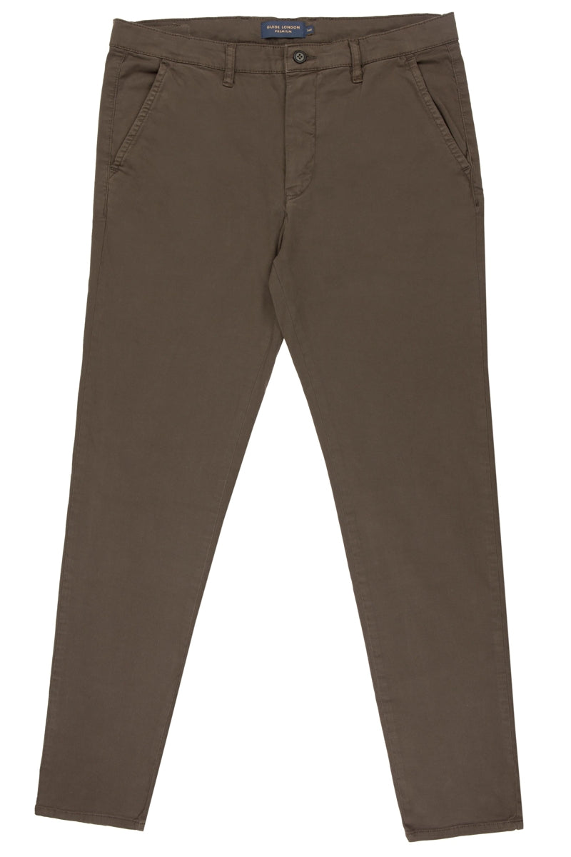 Faire,Guide London, Guide London Brown Chinos Pants, Brown, 30W-30L-Tag30