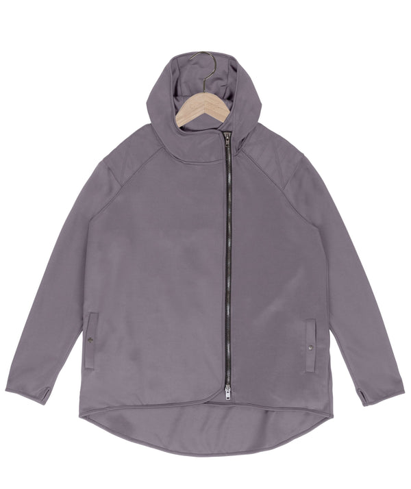 Reese De Luca Grey Hooded Motorcycle Scuba Jacket