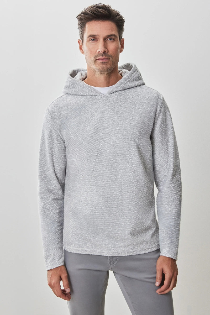 Wholesale,Robert Barakett, Robert Barakett Grey Knit Striped Hoodie, Grey, Medium-43-TagM