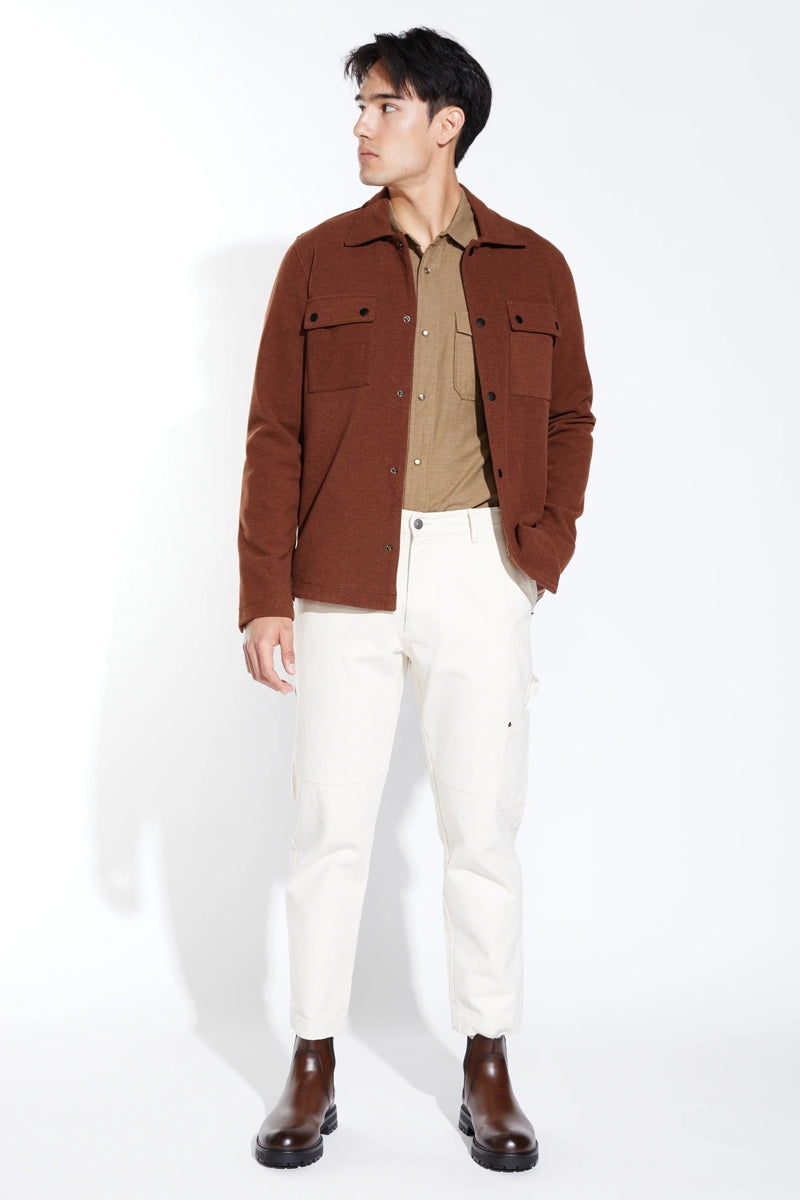 Wholesale,Civil Society, Civil Society Rust Snap Front Knit Shacket, Brown, Medium-44-TagM