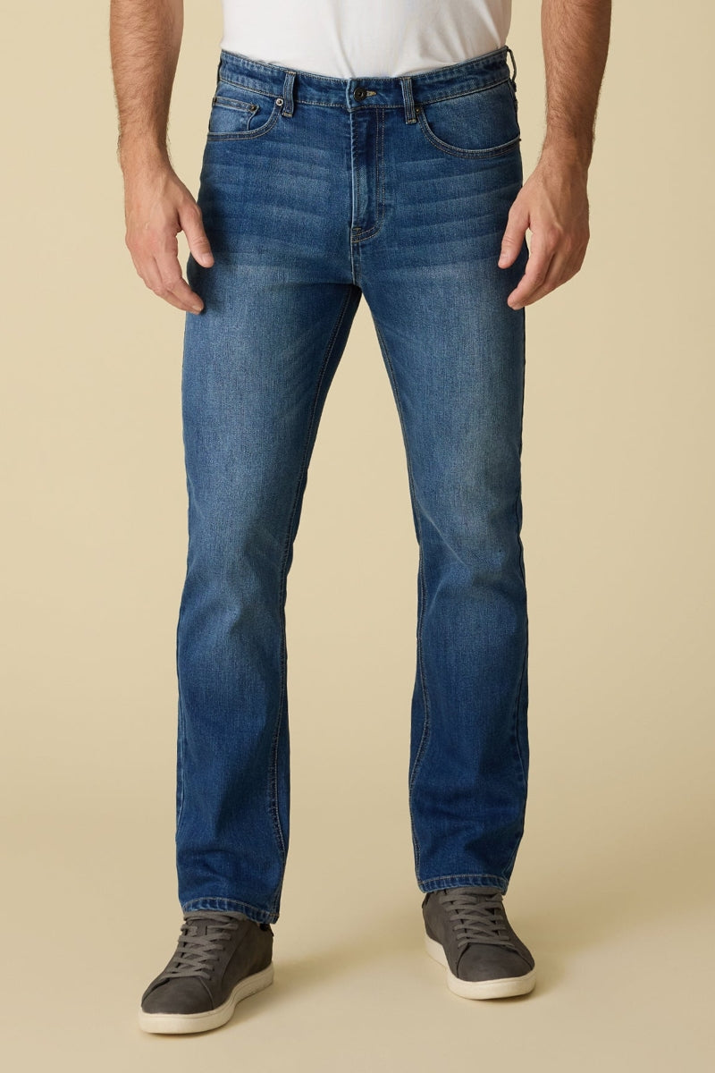 Wholesale,Flag & Anthem, Flag & Anthem Blue Highland Wash Oakland Slim Cooling Jeans, Blue, 32W-34L-Tag32