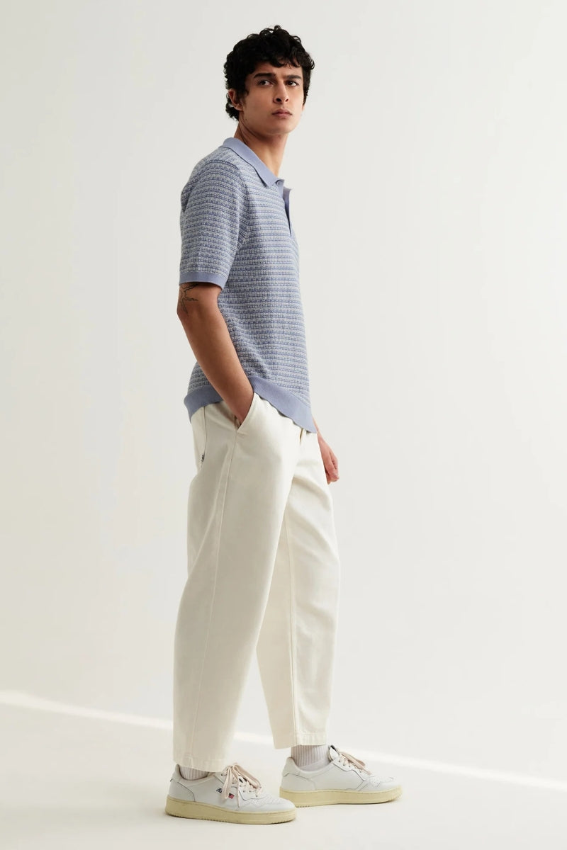 Wholesale,Wax London, Wax London Light Blue Mini Geometric Knitted Polo, Blue, Medium-41-TagM