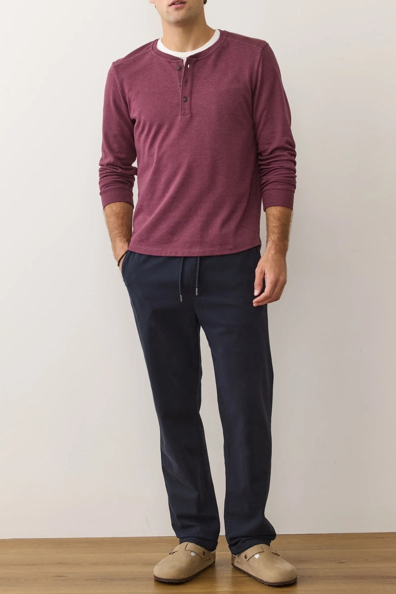 Wholesale,Marine Layer, Marine Layer Fig Stretch Henley, Purple, Small-41-TagSMedium-44-TagMLarge-47-TagLExtra Large-50-TagXLExtra Extra Large-52-TagXXL