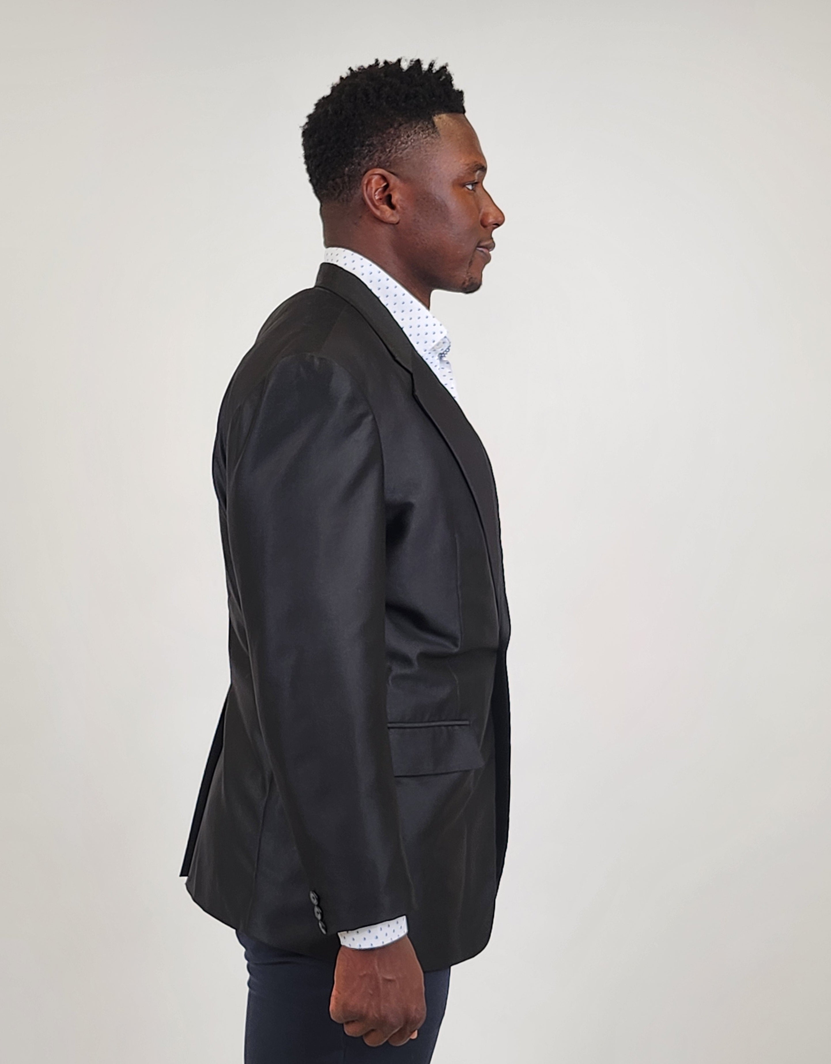Other,Carlos C Tuxedo, Carlos Black Textured Blazer, Black, Small-44-Tag52