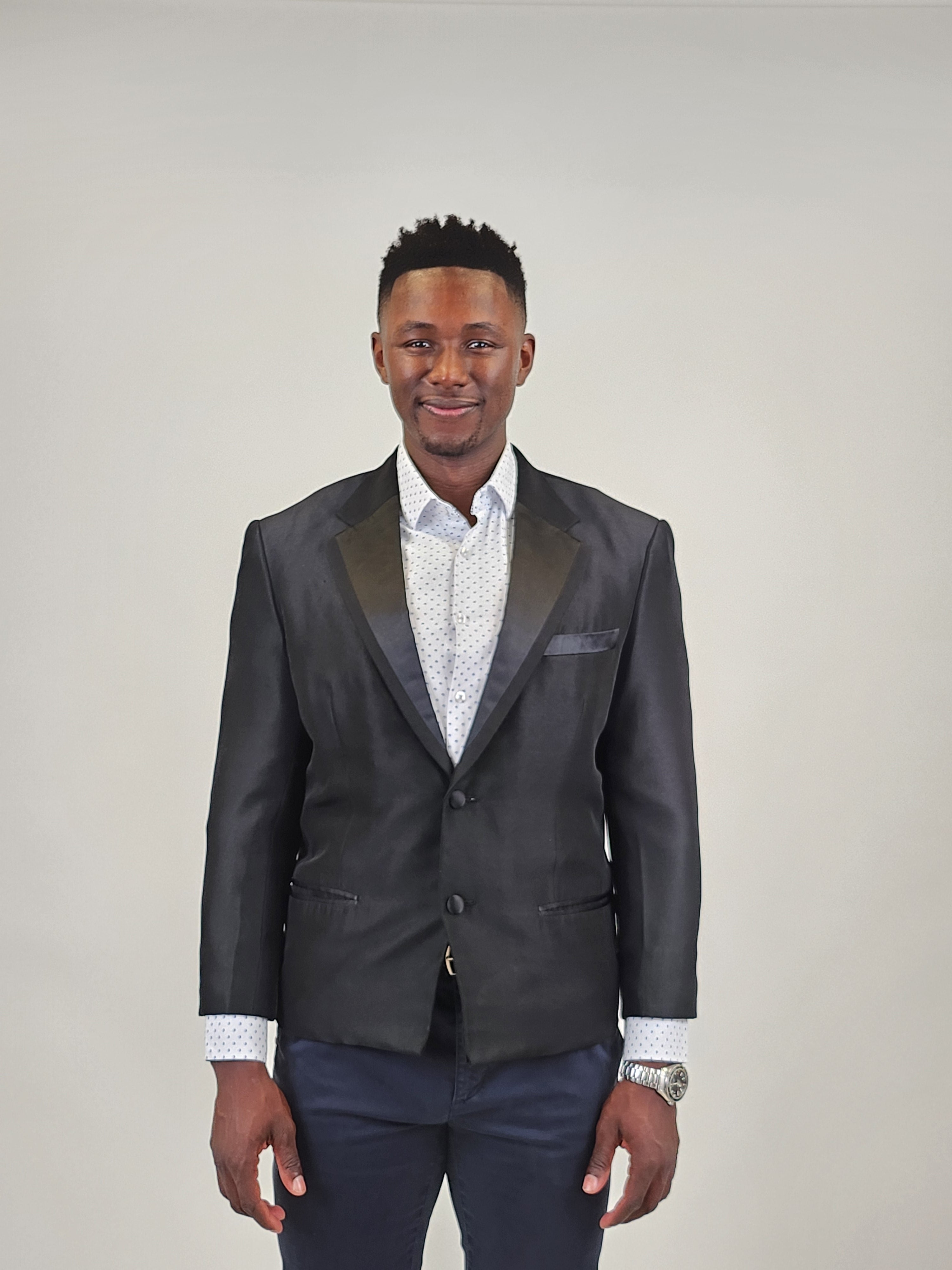 Other,Carlos C Tuxedo, Carlos Black with Satin Lapels Blazer, Black, Medium-46-Tag52
