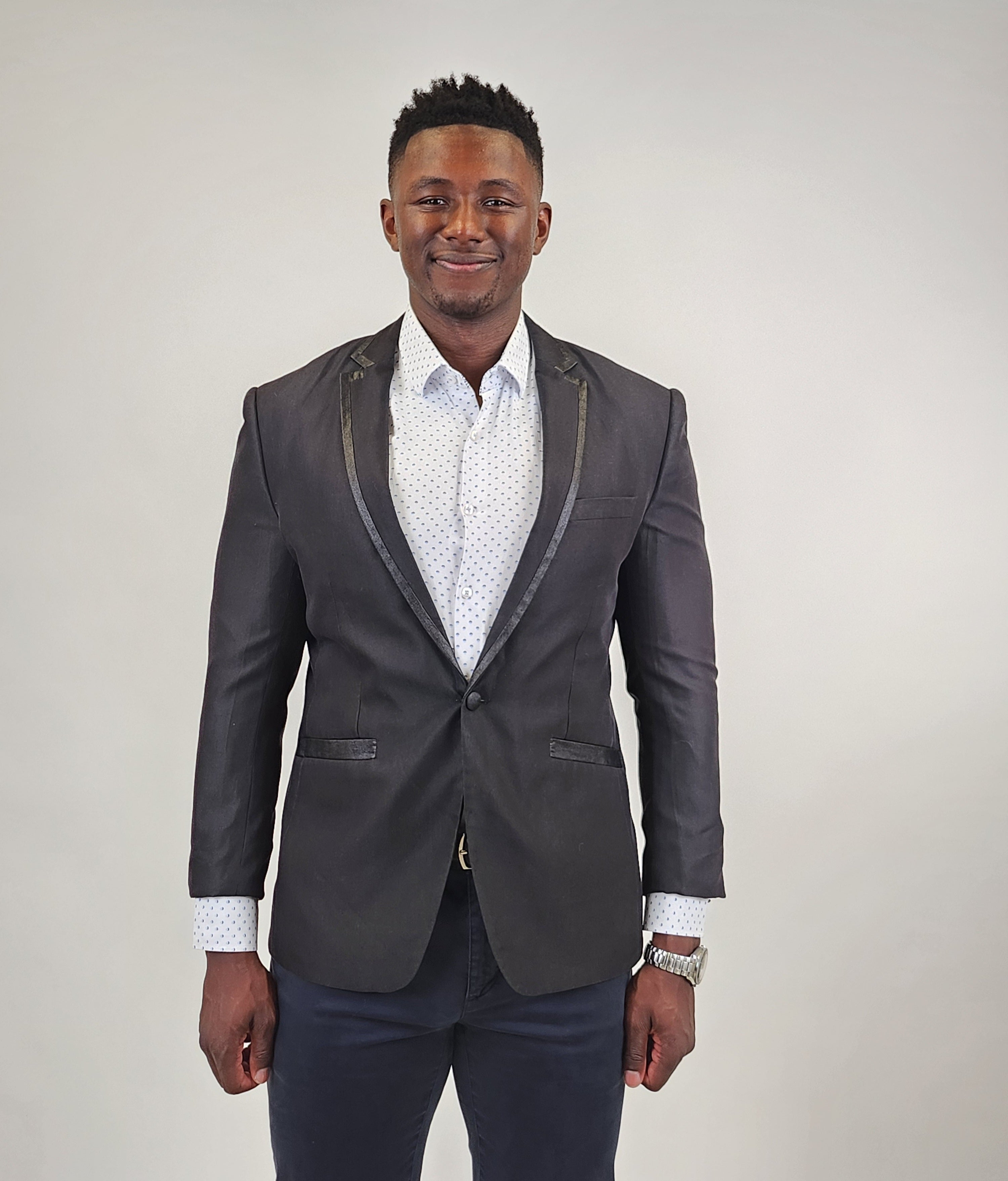 Other,Venice, Venice Black with Satin Details Faille Blazer, Black, Medium-44-Tag50Large-46-Tag52