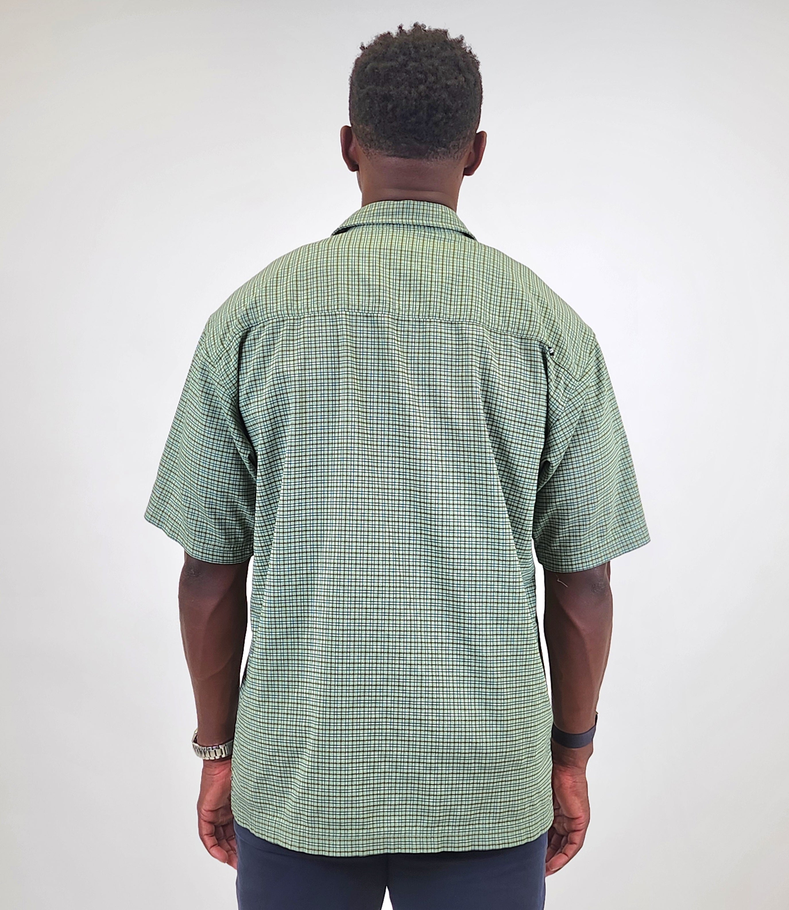 Other,The North Face, The North Face Green Plaid Short Sleeve Button Up, Green, Extra Large-49-TagXL