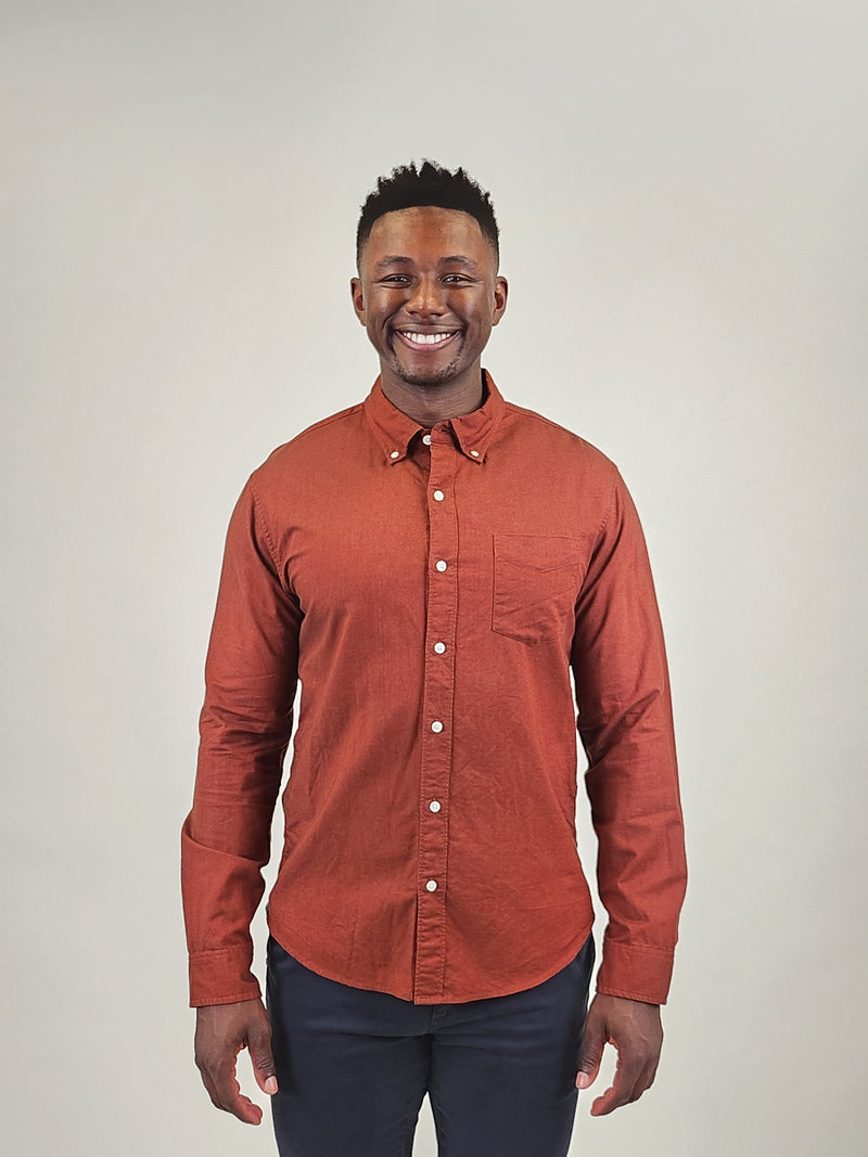 Bonobos Rust Slim Stretch Button Up Shirt