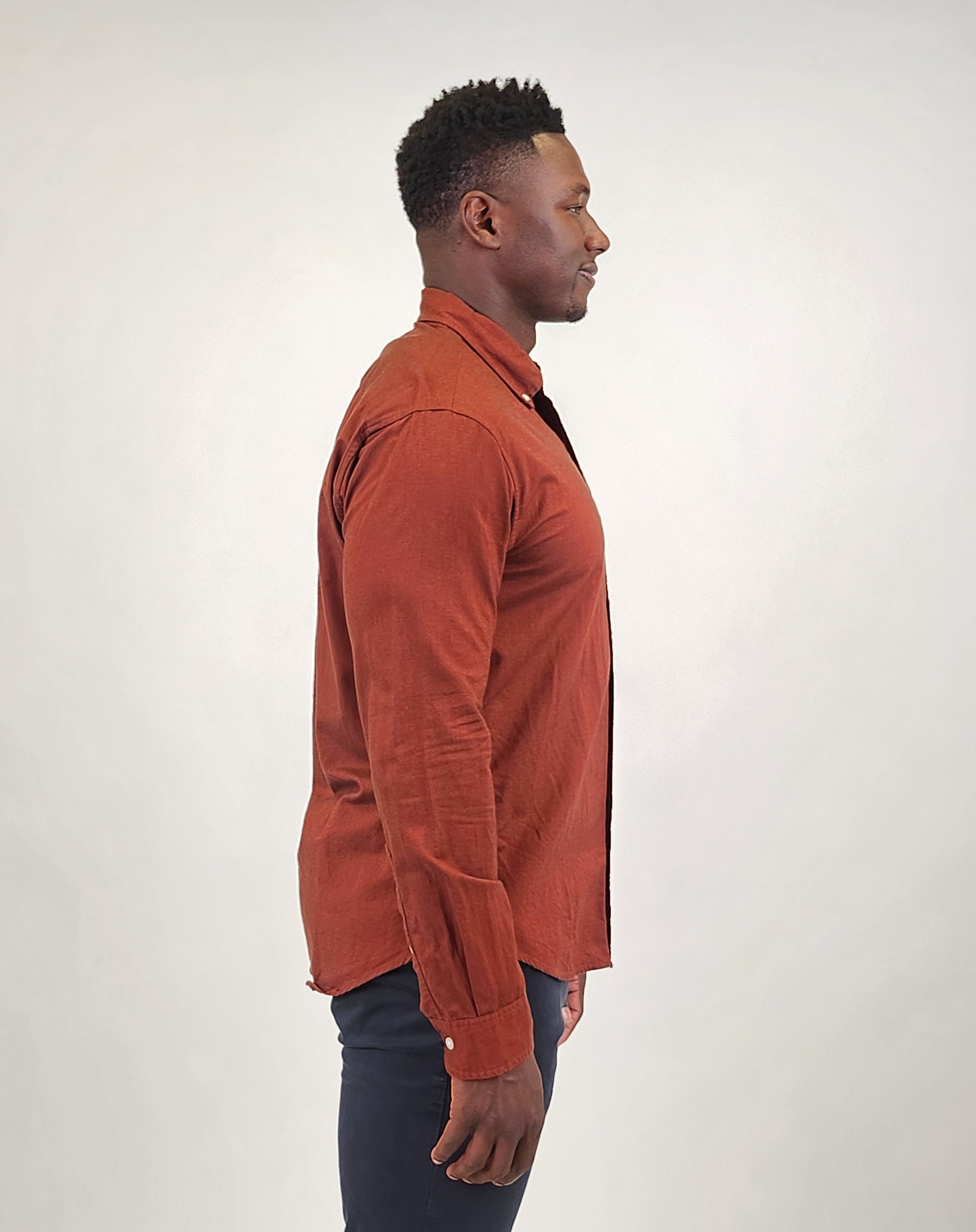 Wholesale,Bonobos, Bonobos Rust Slim Stretch Button Up Shirt, Brown, Medium-42-TagM