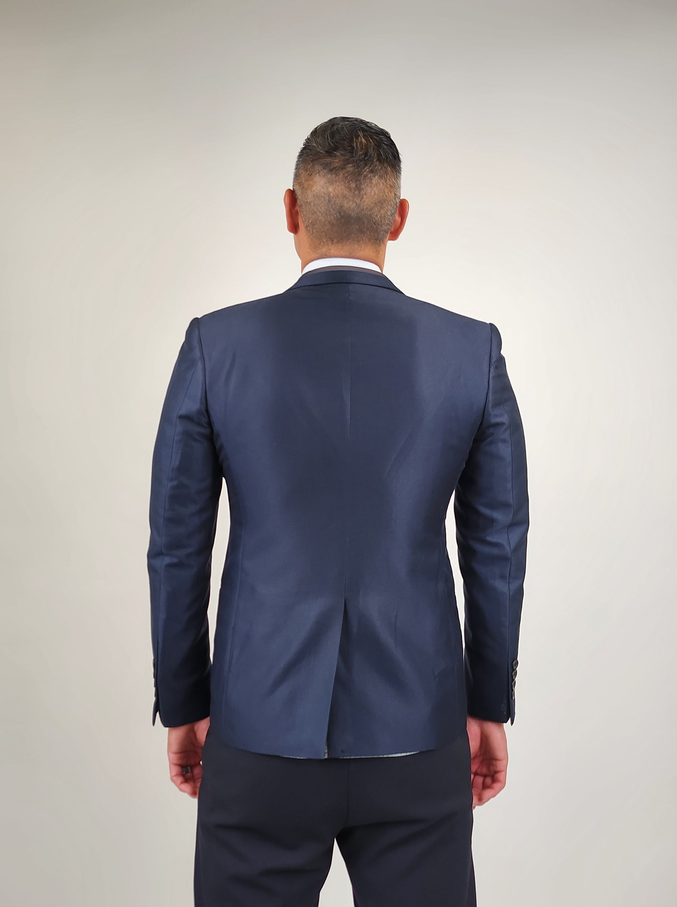 Other,Venice, Venice Navy Polka Dot Blazer, Blue, Small-43-Tag50