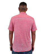 Surfside Supply Bright Pink Burnout Knit Short Sleeve Vintage Shirt With Front Pocket