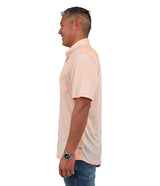 Surfside Supply Bright Orange Burnout Knit Short Sleeve Vintage Shirt With Front Pocket