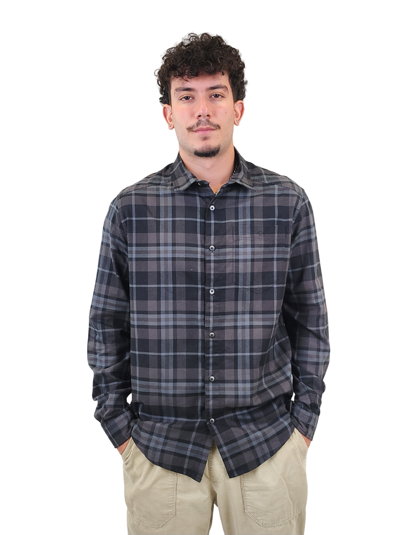 Under Armour Grey/Black Plaid Button Up