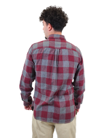 Surfside Supply Maroon Check Print Double Gauze Long Sleeve Shirt