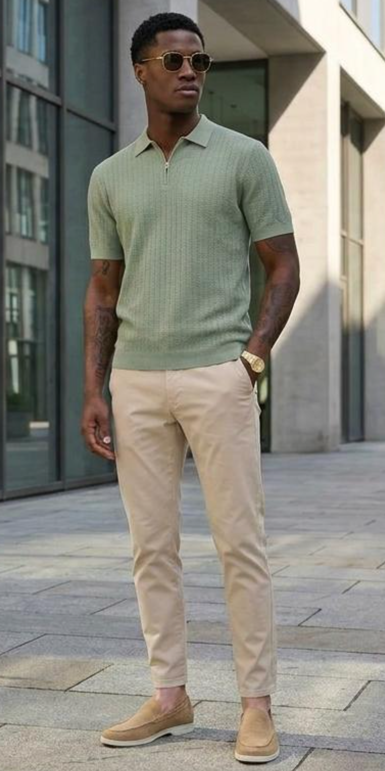 Wholesale,Selected Homme, Selected Homme Sage Green Knitted Zip Up Textured Polo, Green, Medium-42-TagMLarge-44-TagLExtra Large-46-TagXLExtra Extra Large-49-TagXXLSmall-40-TagS