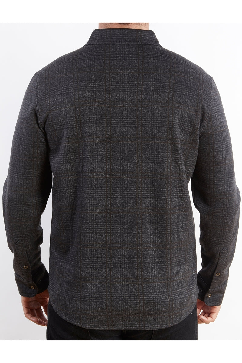 Wholesale,Nicoby Age of Wisdom, Nicoby Age of Wisdom Black Flannel Knit Stretch Shirt, Black, Medium-45-TagM
