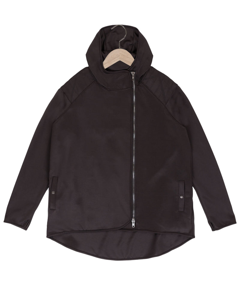 Reese De Luca Black Hooded Motorcycle Scuba Jacket