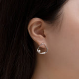 Olivia Yao Pearl Silver Ripple Earring
