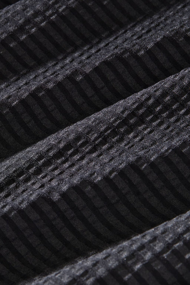 Wholesale,Mizzen + Main, Mizzen + Main Black Seersucker Textured Knit Trim Fit Polo, Black, Large-45-TagL