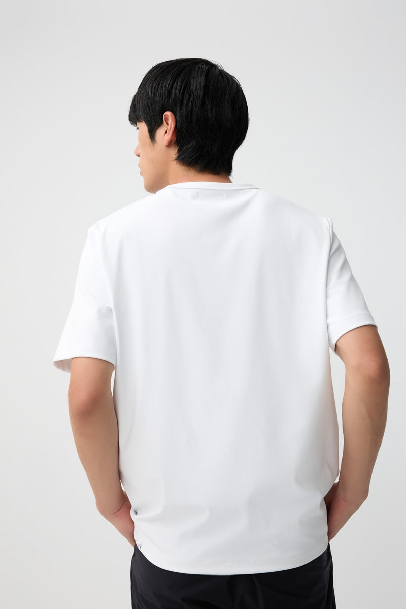 Direct From Brand,FYNE, FYNE Bright White Moisture Absorption T-Shirt, White, Large-44-TagLSmall-40-TagSExtra Large-46-TagXL