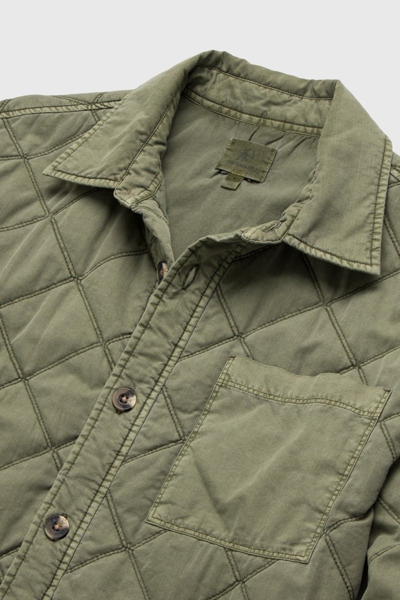 Wholesale,Surfside Supply, Surfside Supply Green Quilted Garment Washed Shacket, Green, Medium-46-TagM